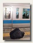 The tuba, sorry,  tikit prepares to board the train to Shinjuku IMG_5623